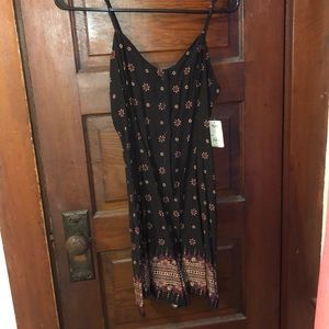 black patterned romper